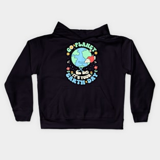 Cute Go Planet Its Your Earth Day 2024 Teacher Kids Groovy Kids Hoodie